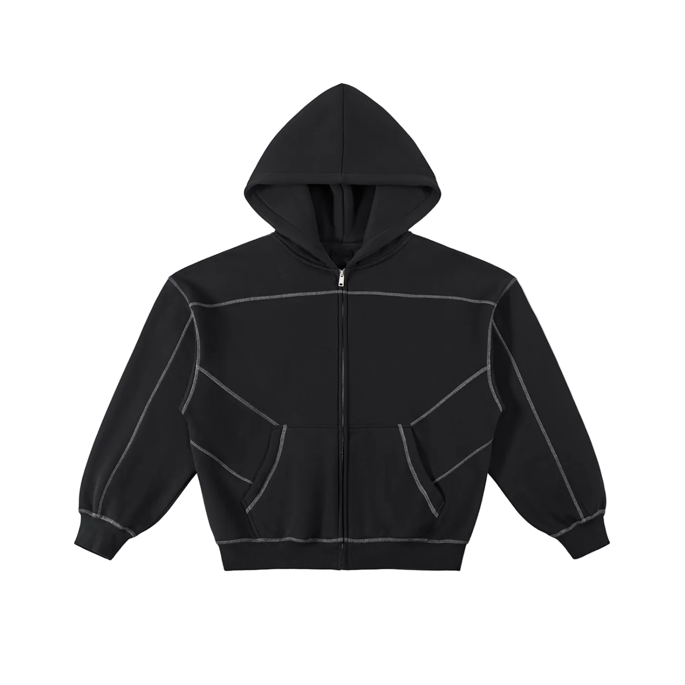 Heavyweight Outer-Stitched Zip Hoodie